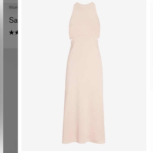 Express Satin Halter Side Cutout Midi Dress - Picture 5 of 12